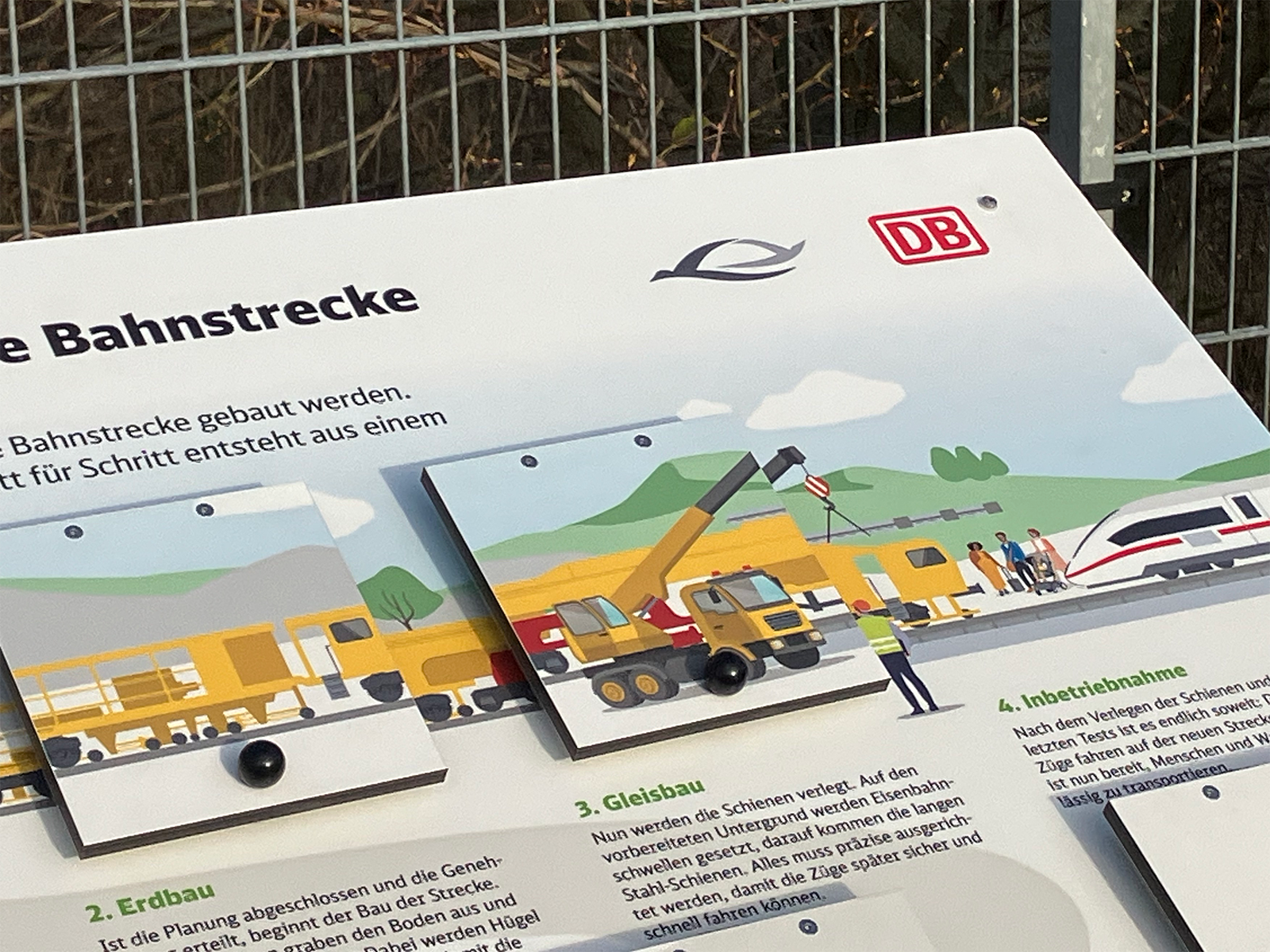 Infotafeln zu der festen Fehmarnbelt Querung