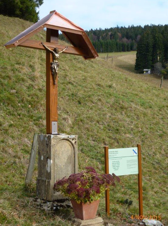 Infotafel am Wegkreuz Aitern